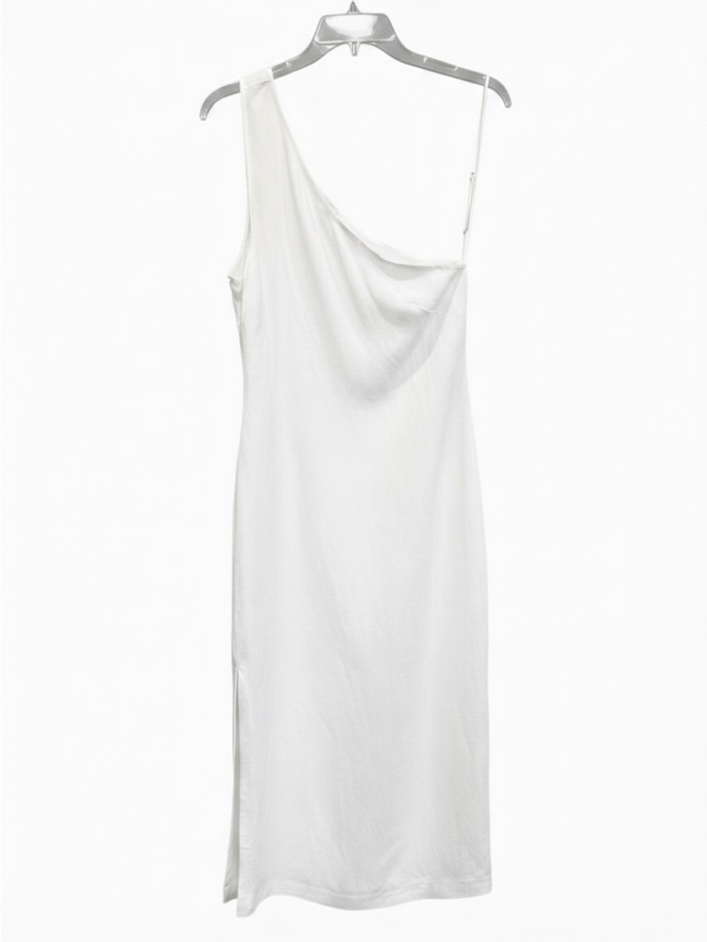 Madewell One-Shoulder Midi Dress Linen Blend Minimal Neutral NWT | Size 8 - Picture 4 of 8